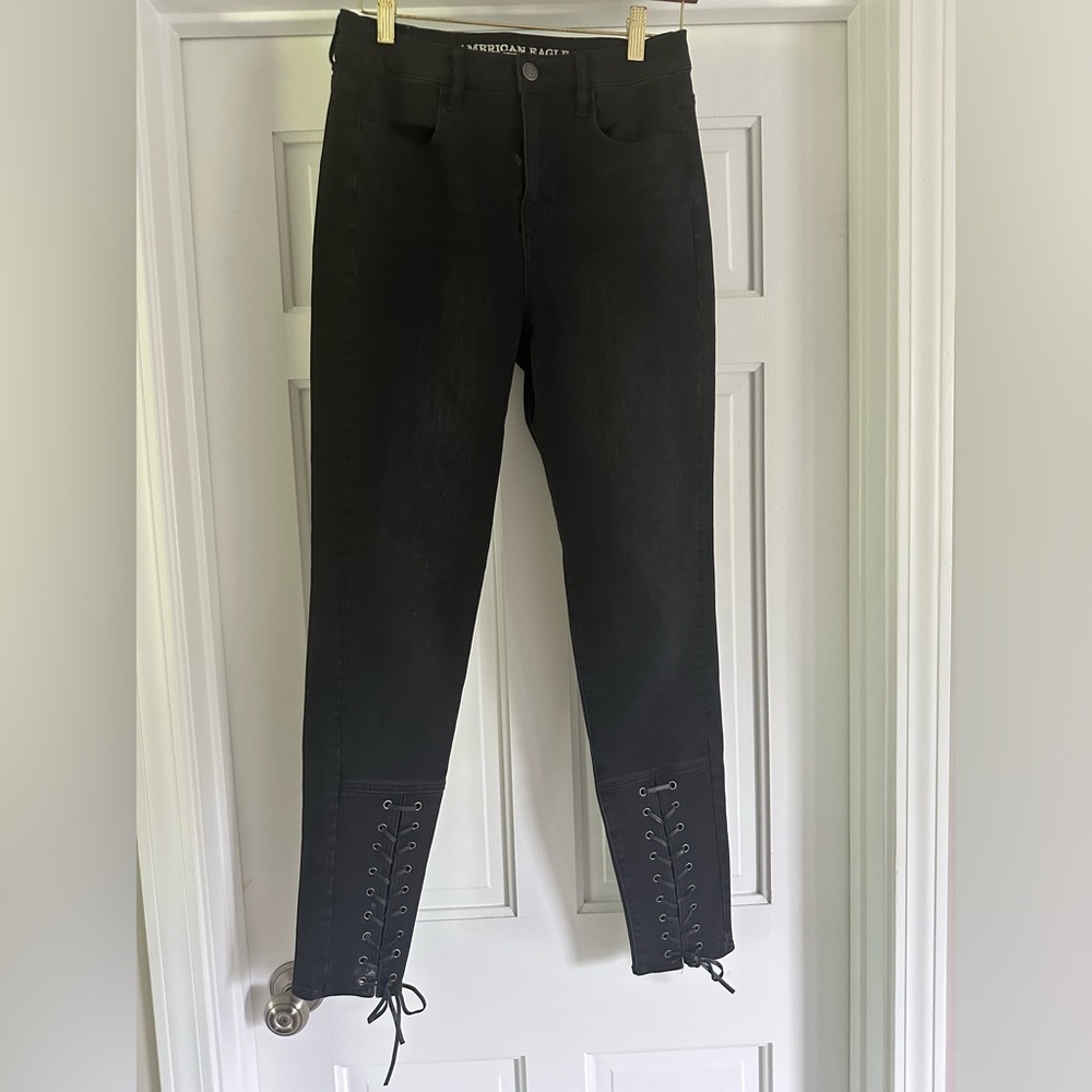 Black Super Stretch High Ride Jeans